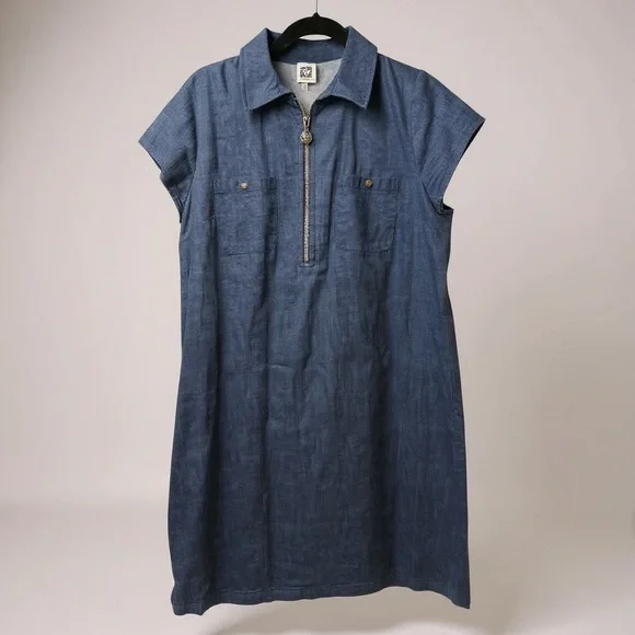 Anne Klein Denim Dress - Picture 2 of 5